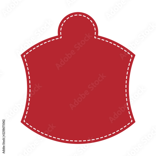 vector illustration of a red label