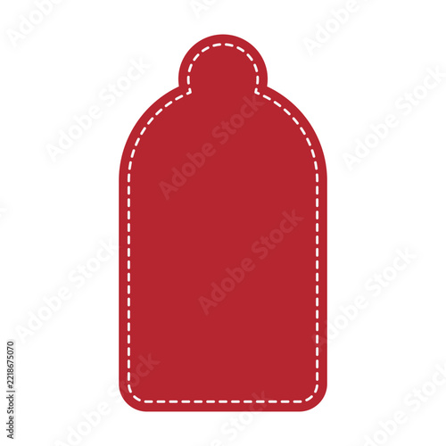 vector illustration of a red label