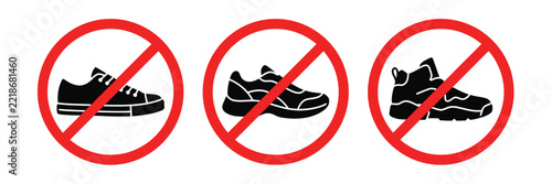 Obraz na plátně No shoes icon symbol set