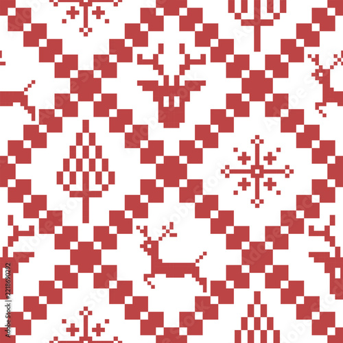 seamless pattern with christmas trees