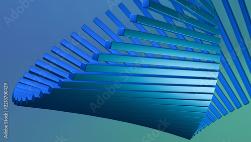 3D abstract blue parametric geometric structure, perfect for modern tech backgrounds, corporate presentations, and digital banner design