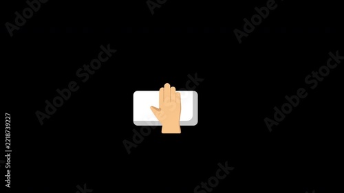 Hand Wiping with Cloth Cleaning Animation Alpha Channel Seamless Loop 4K