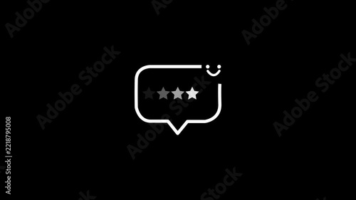 5 star rating hologram. Online customer review, positive feedback, good review, testimonial and business service satisfaction