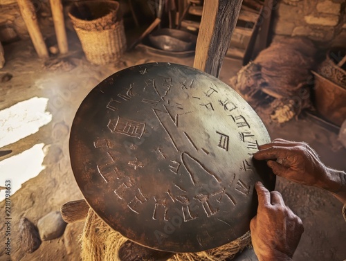 Celtic Artisan Binding Bronze Shield Handle in Ancient Workshop