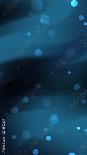 Blue abstract background with soft glowing circles reminiscent of a night sky, featuring smooth dark waves. Suitable for presentations, websites, and digital art projects.