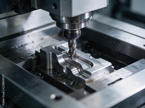 CNC machine processing on part