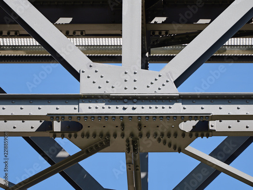 Fotografie The steel structure of the Angelroda Viaduct in Thuringia, Germany