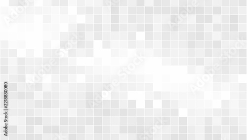 Abstract White and Light Gray Square Mosaic Background