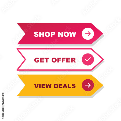 Sale and offer buttons with navigation icons.