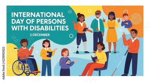 International Day of Persons with Disabilities awareness illustration