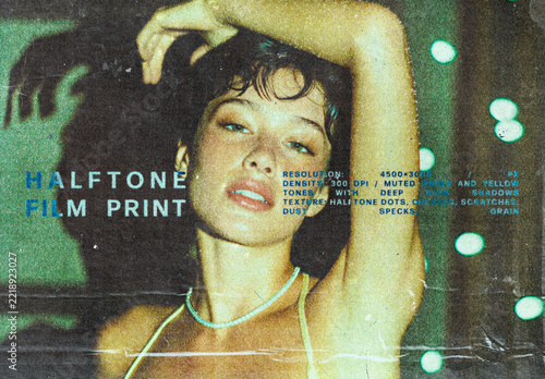 Halftone Film Print Photo Effect