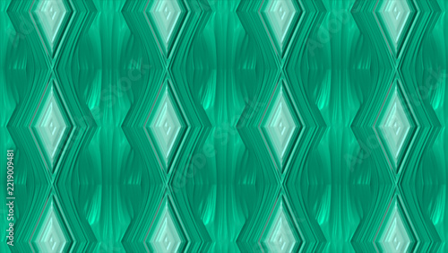Obraz na plátně Abstract emerald teal geometric repeating pattern