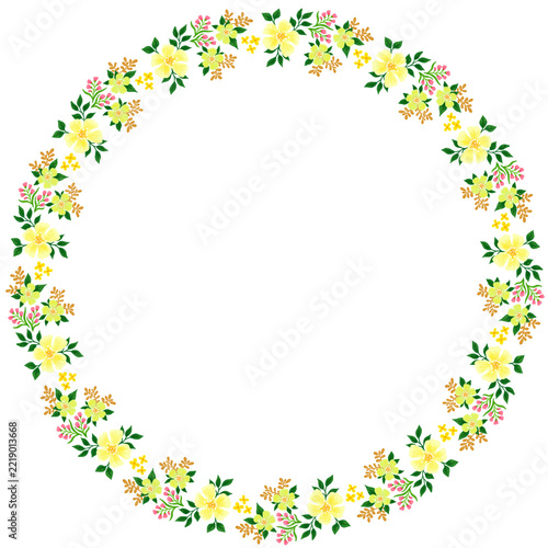 Soft yellow flower wreath