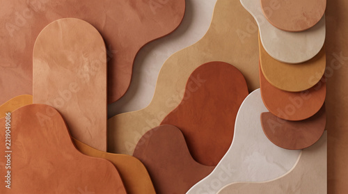 Abstract Terracotta Shapes Background
