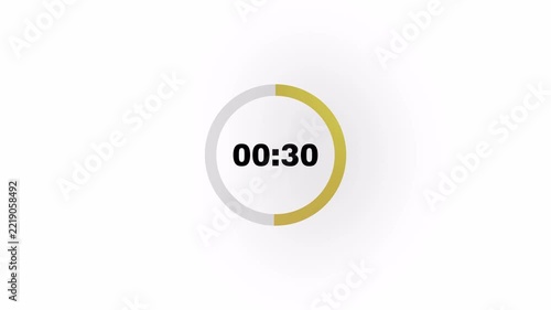 0 to 1 minute countdown timer. 4k
