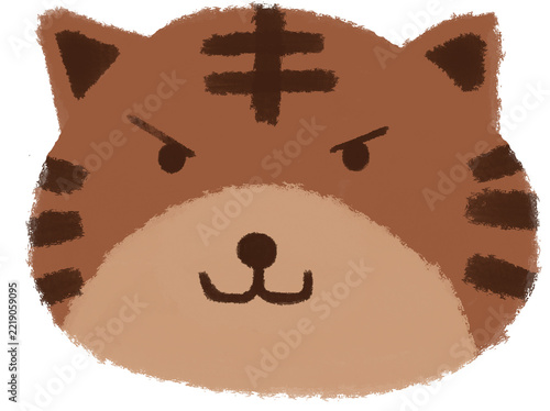 vector illustration of a cartoon tiger
