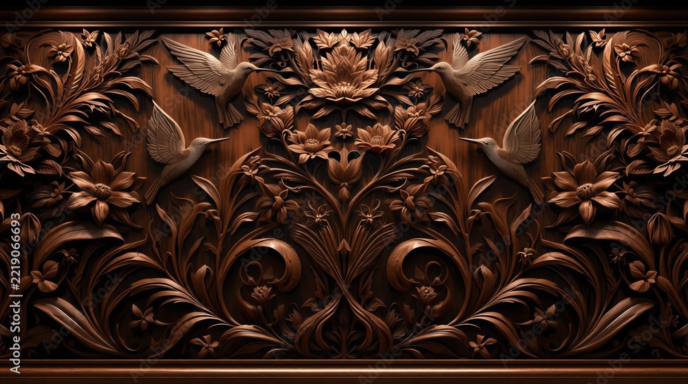 Fototapeta premium wood carving. background