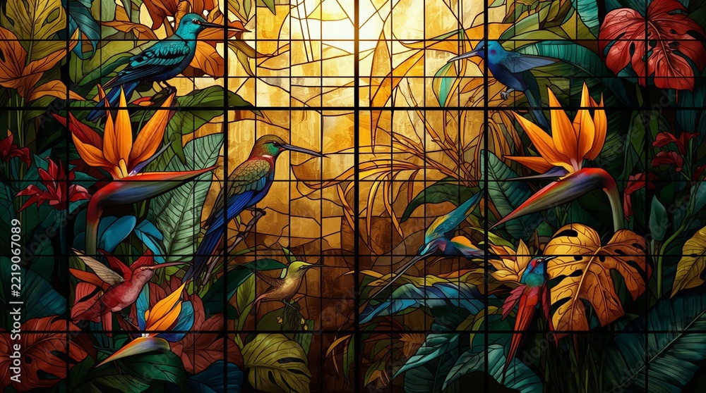 Fototapeta premium stained glass. artistic background