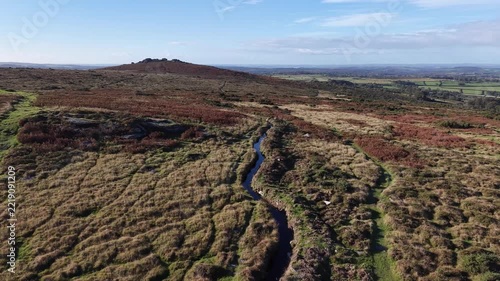 Tors hills and rocky landscape of Dartmoor