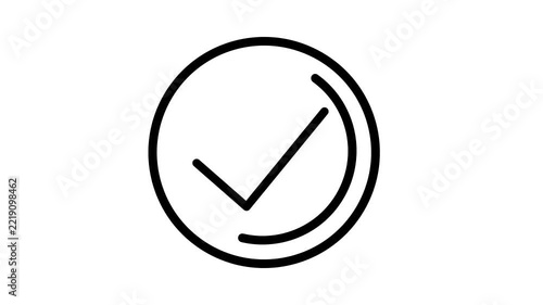 Checkmark Success Approved Icon Animation - Checklist Circle Loop