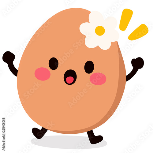 Cute Cartoon Egg Character Illustration