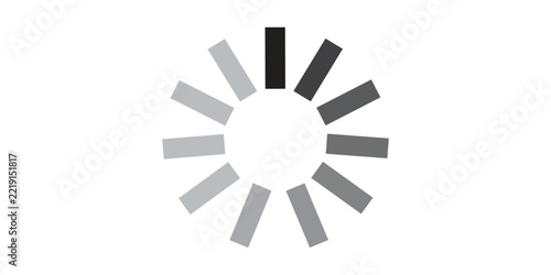 Loading icon buffering circular spinner vector element isolated on white background illustration design