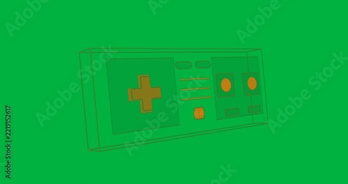 Wireframe technology panel floating in transparent background showing cross and circle buttons