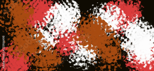 Abstract Red Brown White Sponge Paint Texture on Black | Best for grunge background, distressed banner design, dry brush header