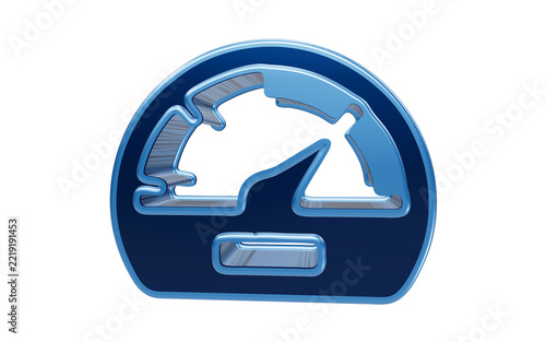 Speedometer icon, indicating high performance and rapid progress in a sleek, modern design, symbolizing speed and efficiency. 3D Icon