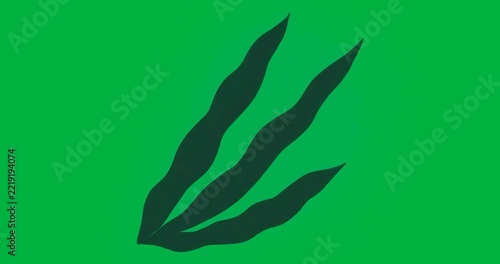 Tech designers placing dark leaf shapes on transparent background showing pixelated blue gradient