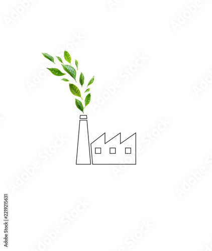 eco industries concept. Ecology Idea, Go green. world environment day