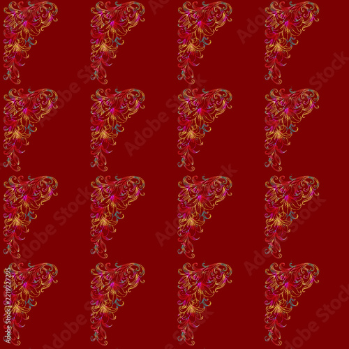 red floral background
