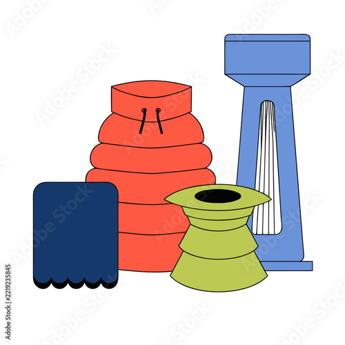 vector illustration of a cartoon illustration of a pipe
