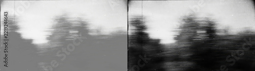 Abstract black and white motion blur landscape background