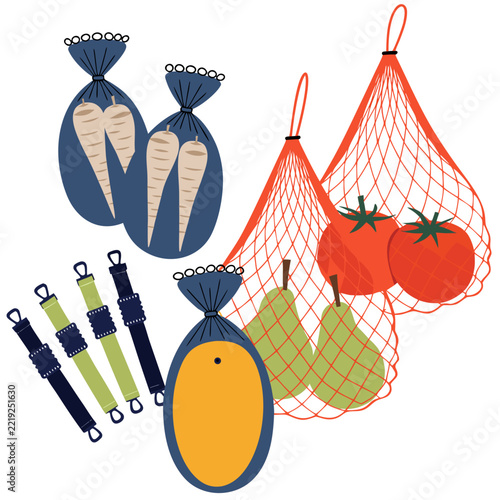 set of kitchen accessories
