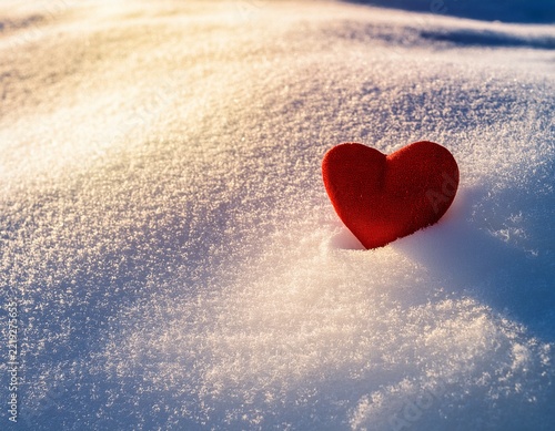 heart on the snow