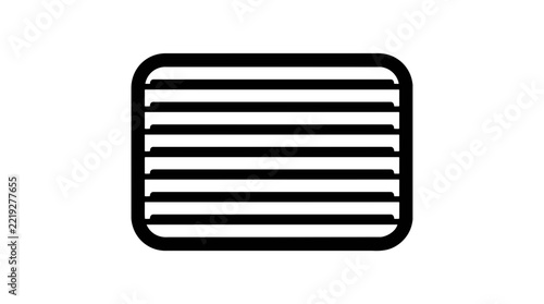 Horizontal metal grill pattern Icon 