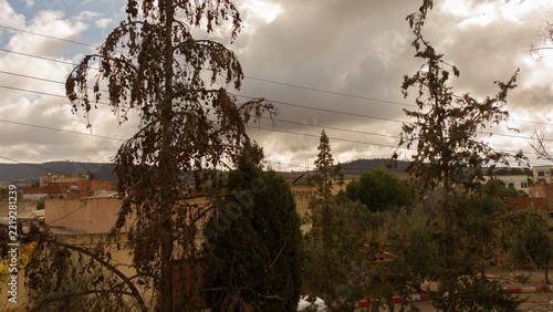cloudy luscious forested area with some urbanizing