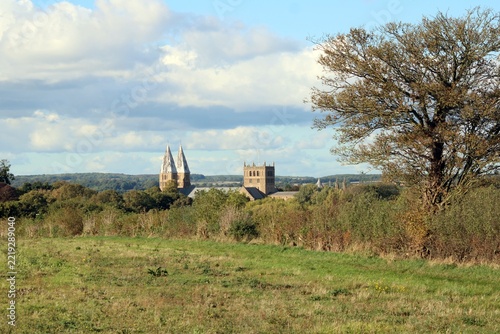 Southwell Minster, Nottinghamshire, viewed from the south.