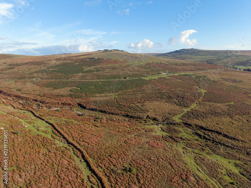 Dartmoor spectacular landscape in October
