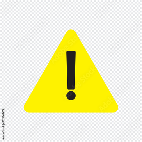 Yellow Warning Triangle with Black Exclamation Mark Safety Caution Icon Vector
