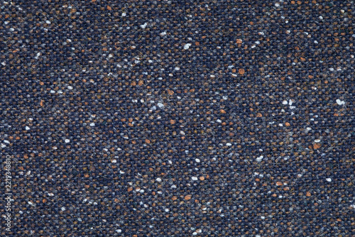 Dark Blue Speckled Woven Fabric Texture Background