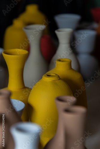 Rim of a handcrafted ceramic vase