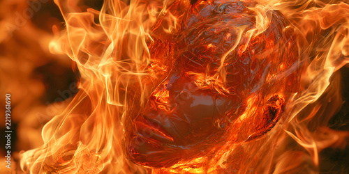 The Flamed Woman Background, ai generated.
