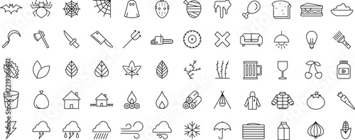 A comprehensive collection of various hand drawn doodle icons and abstract sketches arranged in a large organized grid pattern