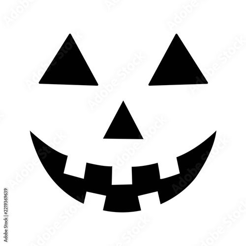 Pumpkin Face, Jack O'Lantern, Halloween. Vector Cut file for Cricut, Silhouette