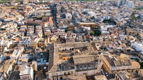 Noto Sicily Italy Drone Aerial, Baroque Cityscape & Historic Italian Architecture