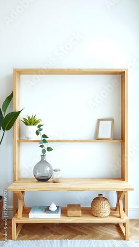 Mock Up Frame Home Interior Background White Room