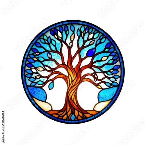 Tree of Life Stained Glass Window