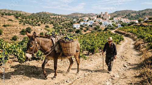 vineyard in the background